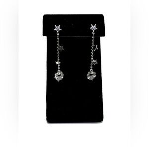 925 Sterling Silver Star Stud Drop Earrings